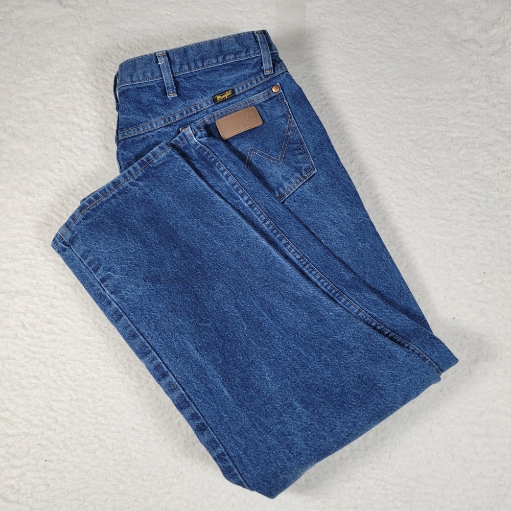 Wrangler Jeans Men 42x30 Blue Cowboy Cut Original Fit 13MWZPW Straight Leg Denim
